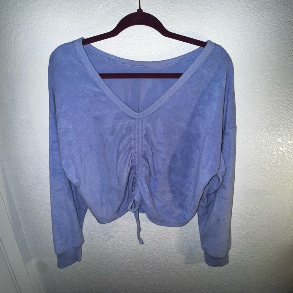 Aerie terry pullover crew neck cinched back S - Picture 4 of 5